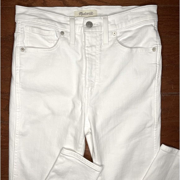 Madewell 10” High Rise Skinny White Jeans High Waist Size 28 - Picture 6 of 14